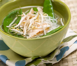 Ginger chicken noodle soup.